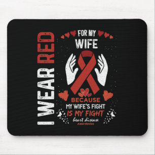 Tapis De Souris Je Porte Du Rouge Pour Ma Femme Combattante Maladi