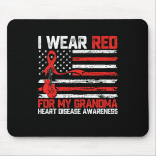 Tapis De Souris Je Porte Du Rouge Pour Ma Grand-Mère Sensibilisati