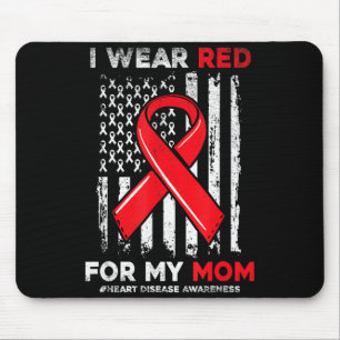 Tapis De Souris Je Porte Du Rouge Pour Ma Mère Tsd Maladie Cardiaq