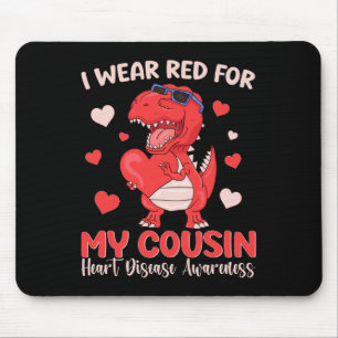 Tapis De Souris Je Porte Du Rouge Pour Mon Cousin Heart Disease Aw