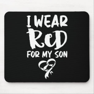 Tapis De Souris Je Porte Du Rouge Pour Mon Fils Maladie Cardiaque