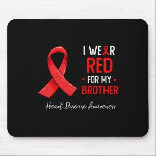 Tapis De Souris Je Porte Du Rouge Pour Mon Frère Sensibilisation A