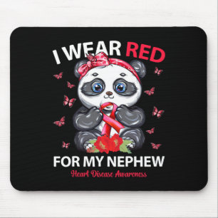 Tapis De Souris Je Porte Du Rouge Pour Mon Nephew Heart Disease Aw