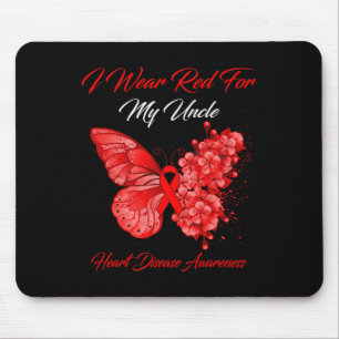 Tapis De Souris Je Porte Du Rouge Pour Mon Oncle Sensibilisation A