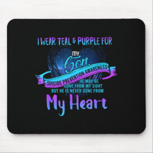 Tapis De Souris Je porte du sarcelle et du violet pour la préventi