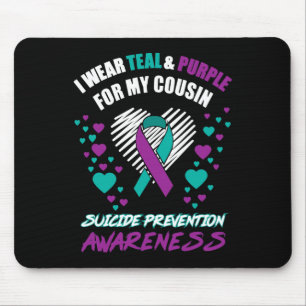 Tapis De Souris Je Porte Du Tealand Purple Pour Mon Cousin Suicide