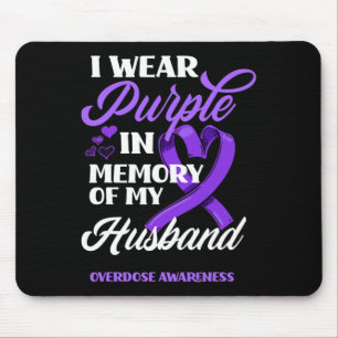 Tapis De Souris Je Porte Du Violet En Mémoire De L'Overdose De Mon