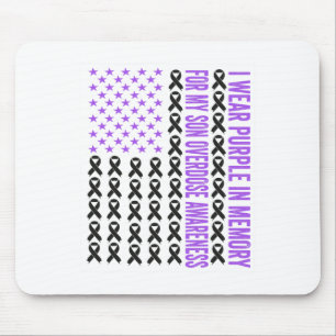 Tapis De Souris Je porte du violet en mémoire de mon fils Sensibil