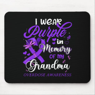 Tapis De Souris Je Porte Du Violet En Mémoire Pour Ma Surdose De G
