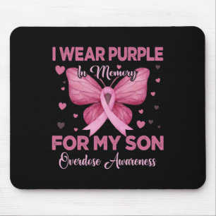 Tapis De Souris Je Porte Du Violet En Mémoire Pour Mon Fils Surdos