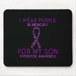 Tapis De Souris Je Porte Du Violet En Mémoire Pour Mon Fils Surdos