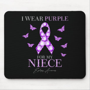 Tapis De Souris Je Porte Du Violet Pour La Sensibilisation À L'épi