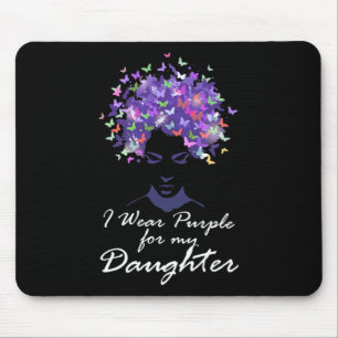 Tapis De Souris Je porte du violet pour ma fille Soutien Heimerhei