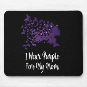 Tapis De Souris Je Porte Du Violet Pour Ma Mère Sensibilisation À