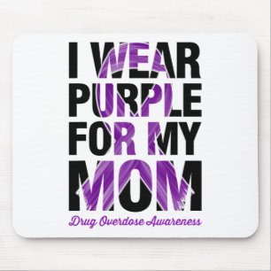Tapis De Souris Je porte du violet pour ma mère - Surdosage Sensib