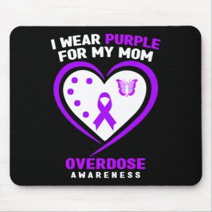 Tapis De Souris Je Porte Du Violet Pour Ma Mère Surdose Sensibilis