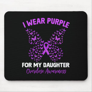 Tapis De Souris Je Porte Du Violet Pour Sensibiliser Ma Fille À La