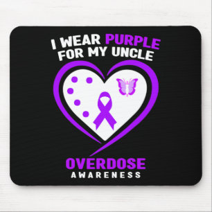 Tapis De Souris Je Porte Du Violet Pour Sensibiliser Mon Oncle À L