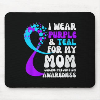 Tapis De Souris Je porte du violet sarcelle pour la sensibilisatio