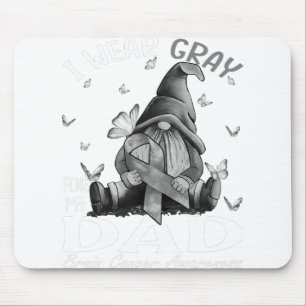 Tapis De Souris Je Porte Gray Pour Mon Père Cerveau Conscience du