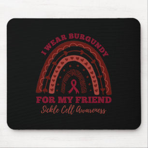 Tapis De Souris Je Porte La Bourgogne Pour Mon Ami Rainbow Sickle