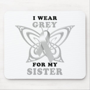Tapis De Souris Je porte le gris pour ma soeur