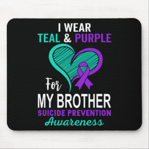 Tapis De Souris Je Porte Le Purple Turquoise En Mémoire De Mon Sui
