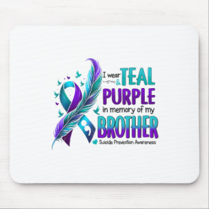 Tapis De Souris Je Porte Le Purple Turquoise En Mémoire De Mon Sui