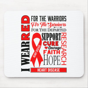 Tapis De Souris Je Porte Le Rouge Pour Les Guerriers Red Ribbon He