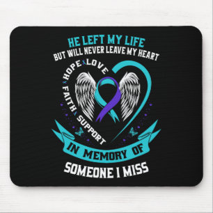 Tapis De Souris Je porte le Turquoise et le violet pour quelqu'un