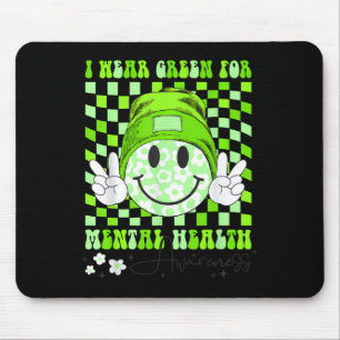 Tapis De Souris Je Porte Le Vert Pour La Sensibilisation À La Sant