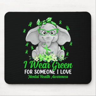 Tapis De Souris Je Porte Le Vert Pour La Sensibilisation À La Sant