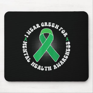 Tapis De Souris Je Porte Le Vert Pour La Sensibilisation À La Sant