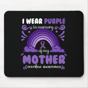 Tapis De Souris Je porte le violet en mémoire de ma soeur
