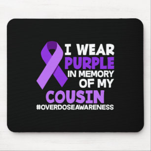 Tapis De Souris Je Porte Le Violet En Mémoire De Mon Cousin Overdo