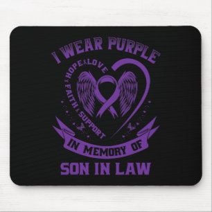 Tapis De Souris Je Porte Le Violet En Mémoire De Mon Fils En Épile