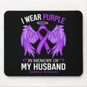 Tapis De Souris Je Porte Le Violet En Mémoire De Mon Mari Heimerhe