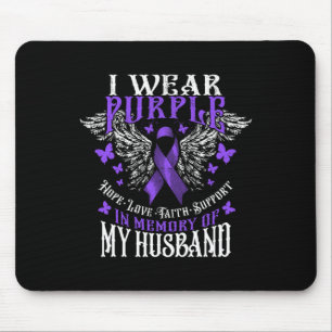 Tapis De Souris Je Porte Le Violet En Mémoire De Mon Mari Surdose