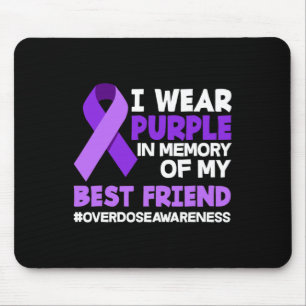 Tapis De Souris Je Porte Le Violet En Mémoire De Mon Meilleur Ami
