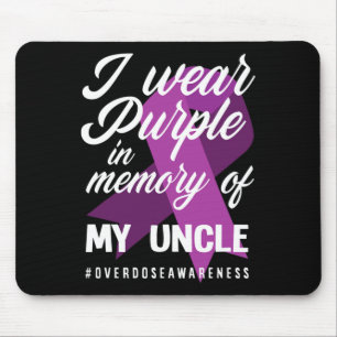 Tapis De Souris Je Porte Le Violet En Mémoire Pour L'Overdose De M