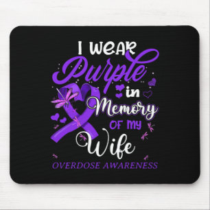 Tapis De Souris Je Porte Le Violet En Mémoire Pour Ma Femme Surdos
