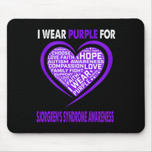 Tapis De Souris Je Porte Le Violet Pour La Maladie De Sensibilisat