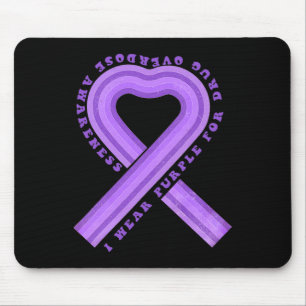 Tapis De Souris Je Porte Le Violet Pour La Sensibilisation À La Su