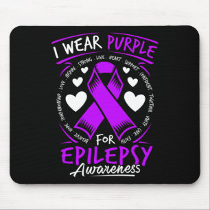 Tapis De Souris Je Porte Le Violet Pour La Sensibilisation À L'Épi