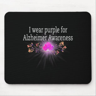 Tapis De Souris Je Porte Le Violet Pour La Sensibilisation À L'Hei