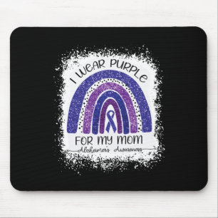Tapis De Souris Je porte le violet pour la sensibilisation de ma m