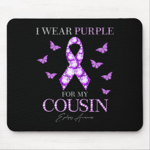 Tapis De Souris Je Porte Le Violet Pour Ma Conscience De L'Épileps