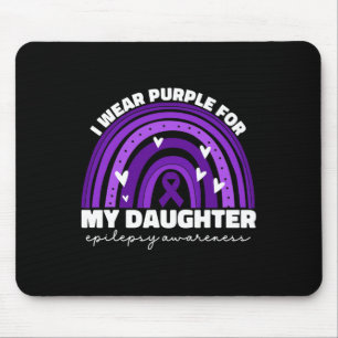 Tapis De Souris Je Porte Le Violet Pour Ma Fille Sensibilisation À