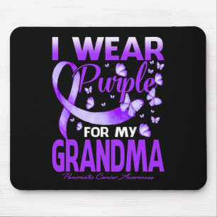 Tapis De Souris Je Porte Le Violet Pour Ma Grand-Mère Cancer Pancr