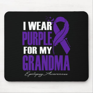Tapis De Souris Je Porte Le Violet Pour Ma Grande-Mère Epilepsie S